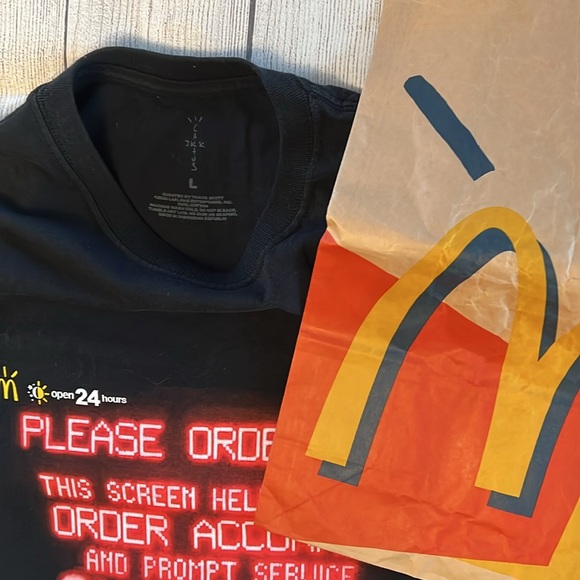 2020 Cactus Jack by Travis Scott x McDonald’s Order Here T-Shirt. - Picture 3 of 3